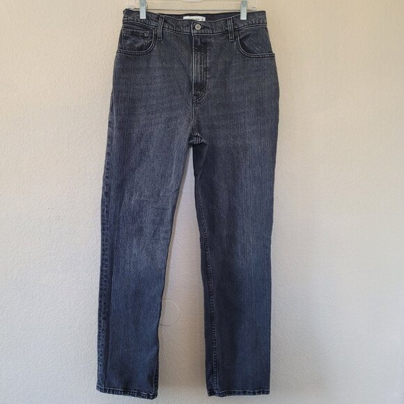 Abercrombie & Fitch Denim - Abercrombie & Fitch The Ankle Straight Ultra High Rise Jean Size 29 Black Retro